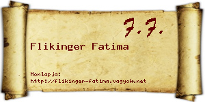 Flikinger Fatima névjegykártya
